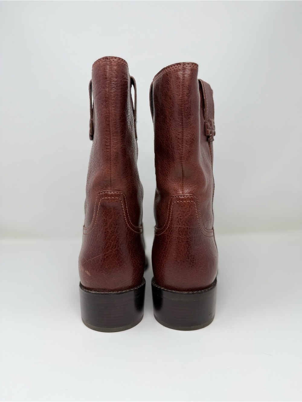 Tory Burch City Western Ankle Boot Brown Leather Sz 9.5 - Picture 5 of 15